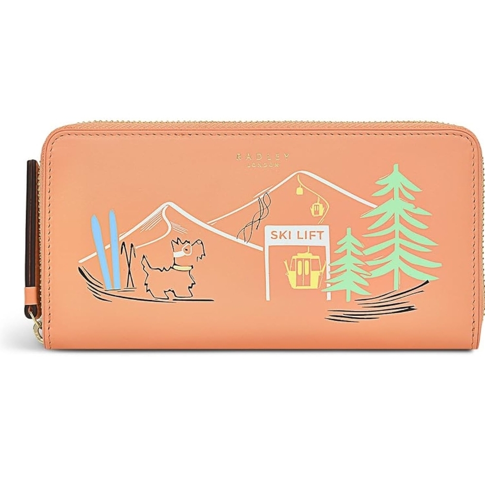 RADLEY LONDON - Apres Large Zip Around Leather Wallet Ski SUNSET Color NEW #002